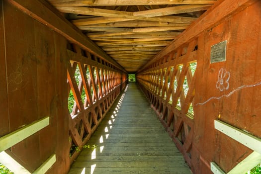 The Nissitissit Covered Bridge is a covered pedestrian footbridge located in Brookline, New Hampshire.