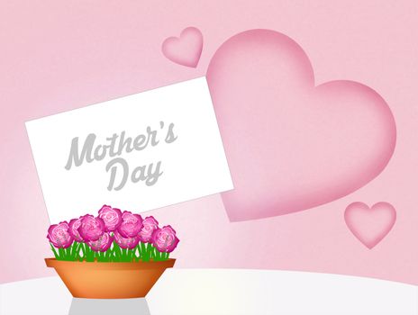 illustration of flowers for mothers day