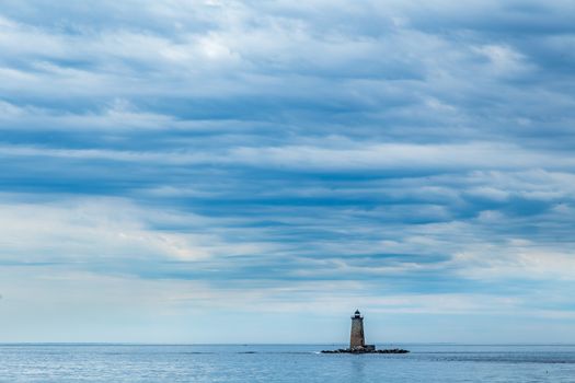 Whaleback Light is a historic lighthouse marking the mouth of the Piscataqua River between New Castle, New Hampshire and Kittery, Maine. It is located on a rocky outcrop offshore southwest of Fort Foster and south of Wood Island in Kittery. A light has been active at this location since 1820; the present tower was built in 1872.