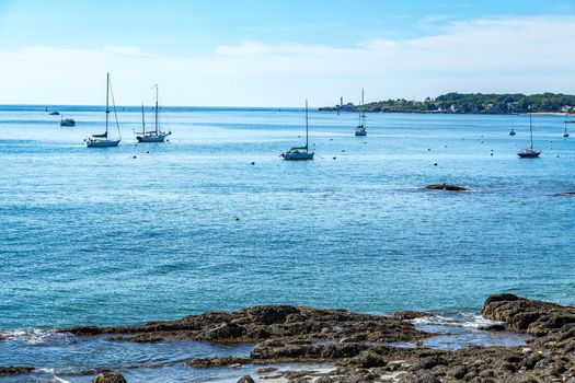 Looking across Simonton Cove from the Southern Maine Community College Campus in South Portland. Portland Head Light is in the distance.