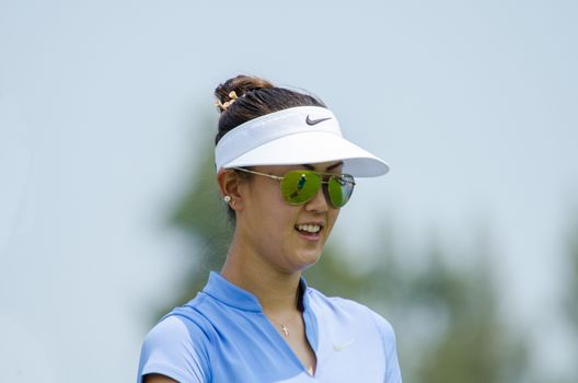 CHONBURI - FEBRUARY 27: Michelle Wie of USA in Honda LPGA Thailand 2016 at Siam Country Club, Pattaya Old Course on February 27, 2016 in Chonburi, Thailand.