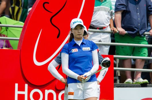 CHONBURI - FEBRUARY 27 : Chella Choi of South Korea in Honda LPGA Thailand 2016 at Siam Country Club, Pattaya Old Course on February 27, 2016 in Chonburi, Thailand.