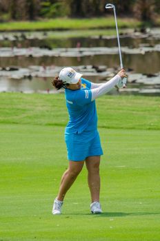 CHONBURI - FEBRUARY 27: Pannarat T. of Thailand in Honda LPGA Thailand 2016 at Siam Country Club, Pattaya Old Course on February 27, 2016 in Chonburi, Thailand.