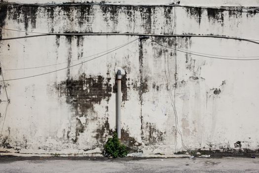 Rusty dirty moldy wall outdoor in Penang, Malaysia