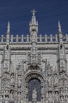 Lisbon - detail Jeronimos Monastery . UNESCO World Heritage Site