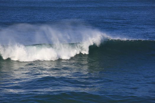Sea surf great wave break on coastline