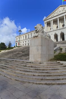 Monumental Portuguese Parliament (Sao Bento Palace), located in Lisbon, Portugal
