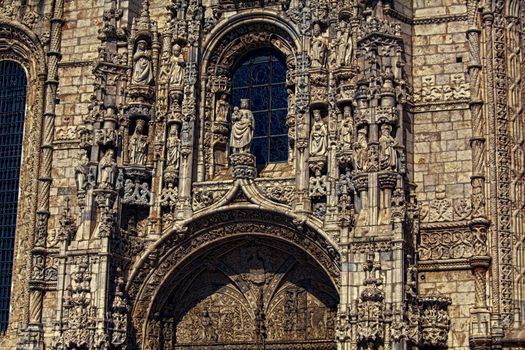 Lisbon - detail Jeronimos Monastery . UNESCO World Heritage Site