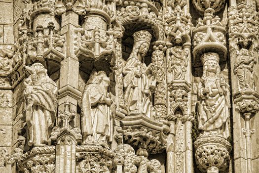 Lisbon - detail Jeronimos Monastery . UNESCO World Heritage Site