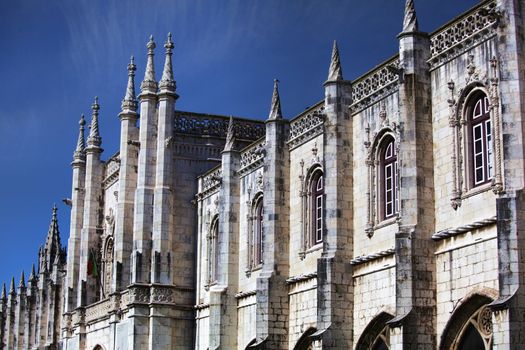Lisbon - detail Jeronimos Monastery . UNESCO World Heritage Site