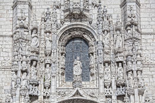 Lisbon - detail Jeronimos Monastery . UNESCO World Heritage Site