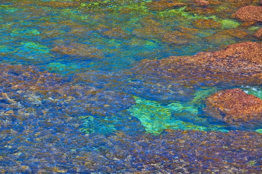 Rocky Coast Extending into the Sea