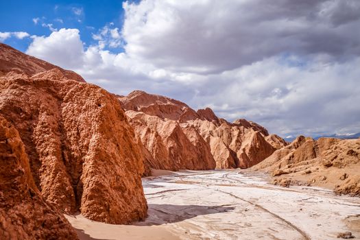 Valle de la muerte landscape in San Pedro de Atacama, Chile