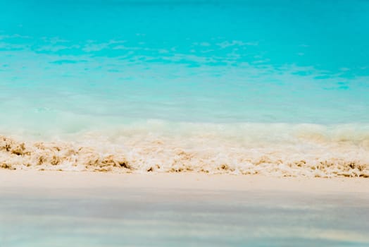 sandy beach and waves