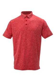 Red and white golf tee shirt with for man on white background