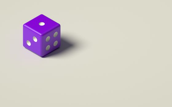 3D RENDERING OF DICE ISOLATED ON PLAIN BACKGROUND