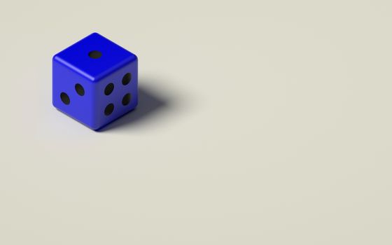 3D RENDERING OF DICE ISOLATED ON PLAIN BACKGROUND