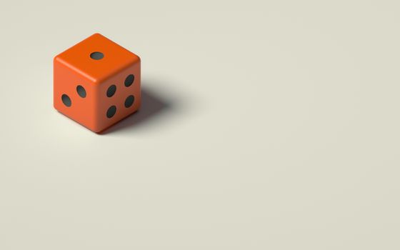 3D RENDERING OF DICE ISOLATED ON PLAIN BACKGROUND