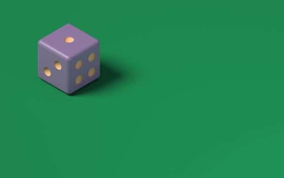 3D RENDERING OF DICE ISOLATED ON PLAIN BACKGROUND