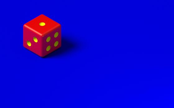 3D RENDERING OF DICE ISOLATED ON PLAIN BACKGROUND