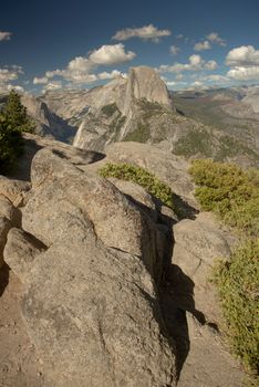 Half Dome in Yosemite National Park from Glacier Point