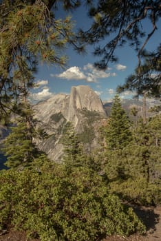 Half Dome in Yosemite National Park from Glacier Point