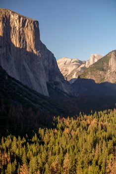Half Dome and El Capitan in Yosemite National Park