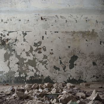 ruins of a very heavily polluted industrial factory, industrial series