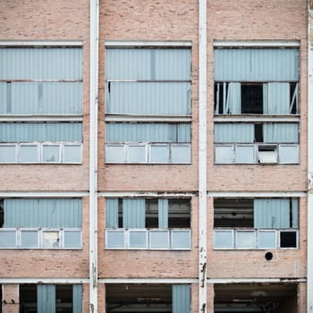 ruins of a very heavily polluted industrial factory, industrial series