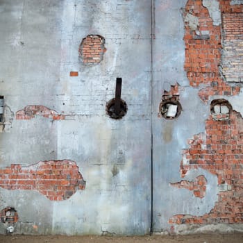 ruins of a very heavily polluted industrial factory, industrial series