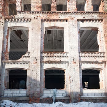 ruins of a very heavily polluted industrial factory, industrial series
