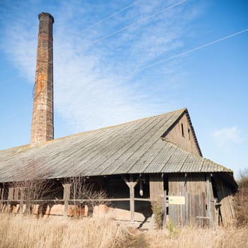 ruins of a very heavily polluted industrial factory, industrial series