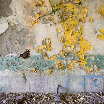 ruins of a very heavily polluted industrial factory, industrial series