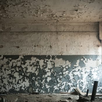 ruins of a very heavily polluted industrial factory, industrial series