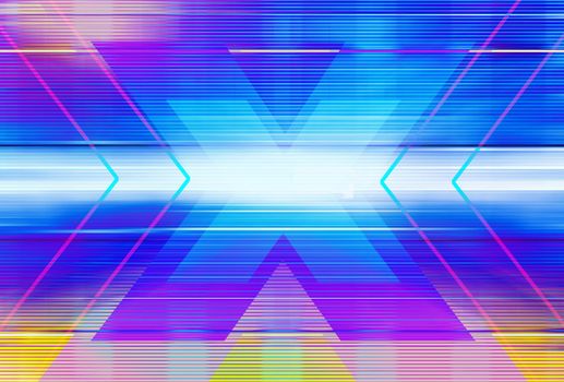 Technology background with transparent geometric shapes