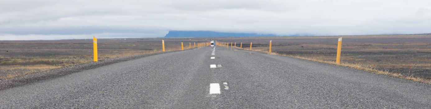 Roads in iceland - Road through the vast Icelandic landscape