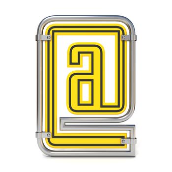 Framed traffic road sign E-MAIL SYMBOL 3D render illustration isolated on white background
