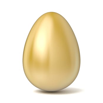 Golden egg. 3D render illustration isolated on white background