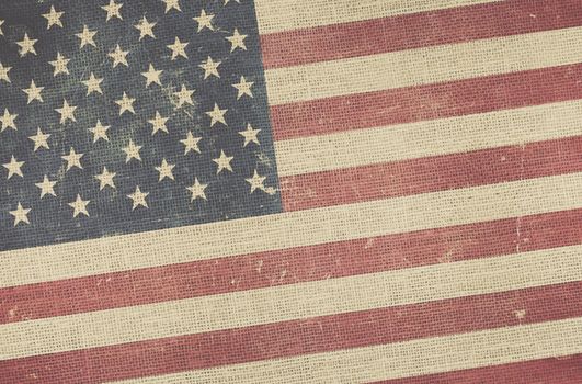 American Flag Canvas Background Illustration. United States Flag Backdrop.