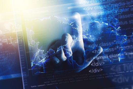 Web Applications Creation. Internet Technologies Concept. Programming and Coding Theme.
