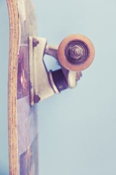 Close-up image of skateboard
