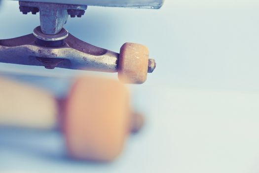 Close-up image of skateboard