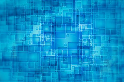 Blue Abstract Technology Square Background Illustration.