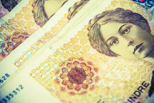 Banknotes of Norway Currency. Norwegian Krone Banknotes Closeup Photo.