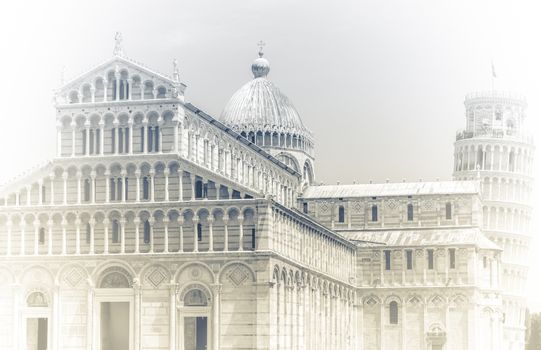 European Famous Leaning Pisa Tower in Northern Italy.