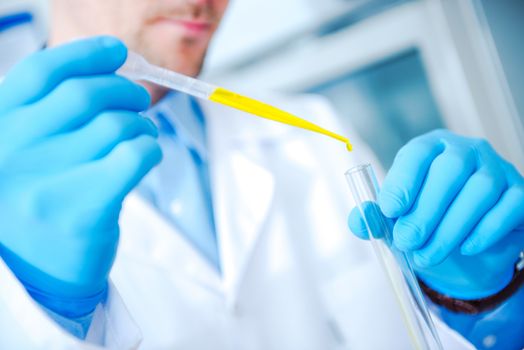 Laboratory Technician at Work. Testing and Developing New Medical Treatment Conceptual Photo.
