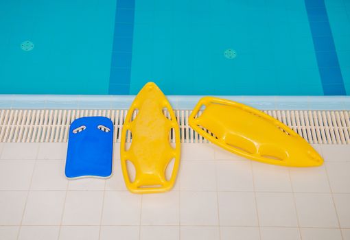 Public Swimming Pool and a Plastic Learning Tools.