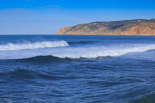 Rocky Coast Extending into the Sea