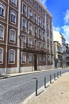 Street  in old town of Lisbon, Portugal