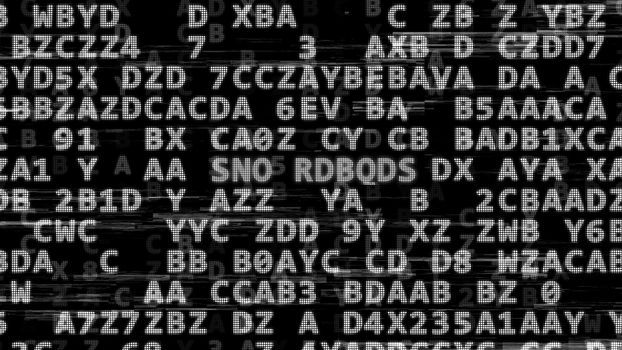 Abstract data code. Security technology concept. 3d illustration.